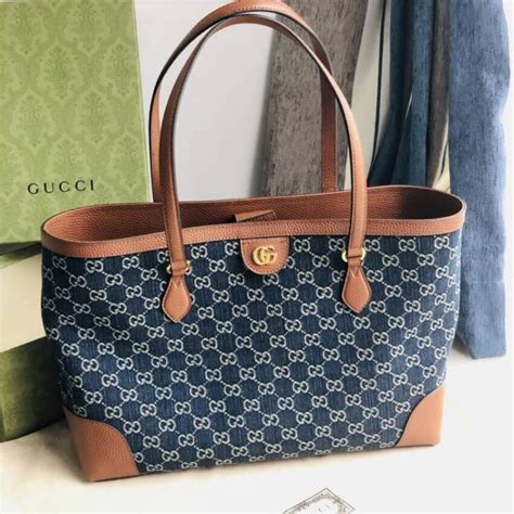 gucci sukey denim medium tote|Gucci ophidia gg tote.